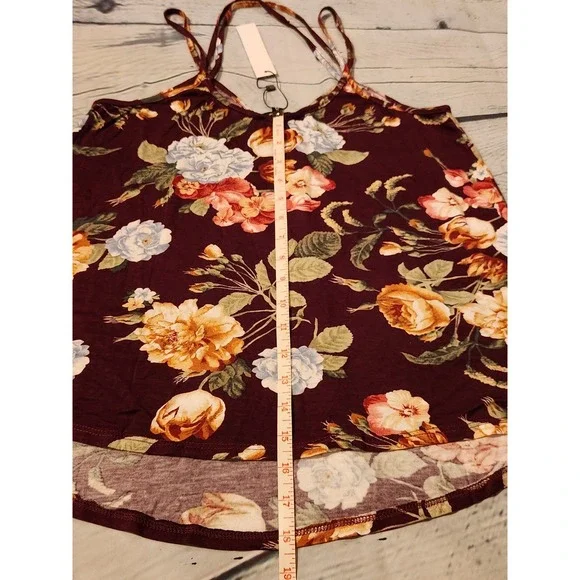 Papermoon Floral Cami Crisscross Back Sz M NWT - Picture 7 of 7